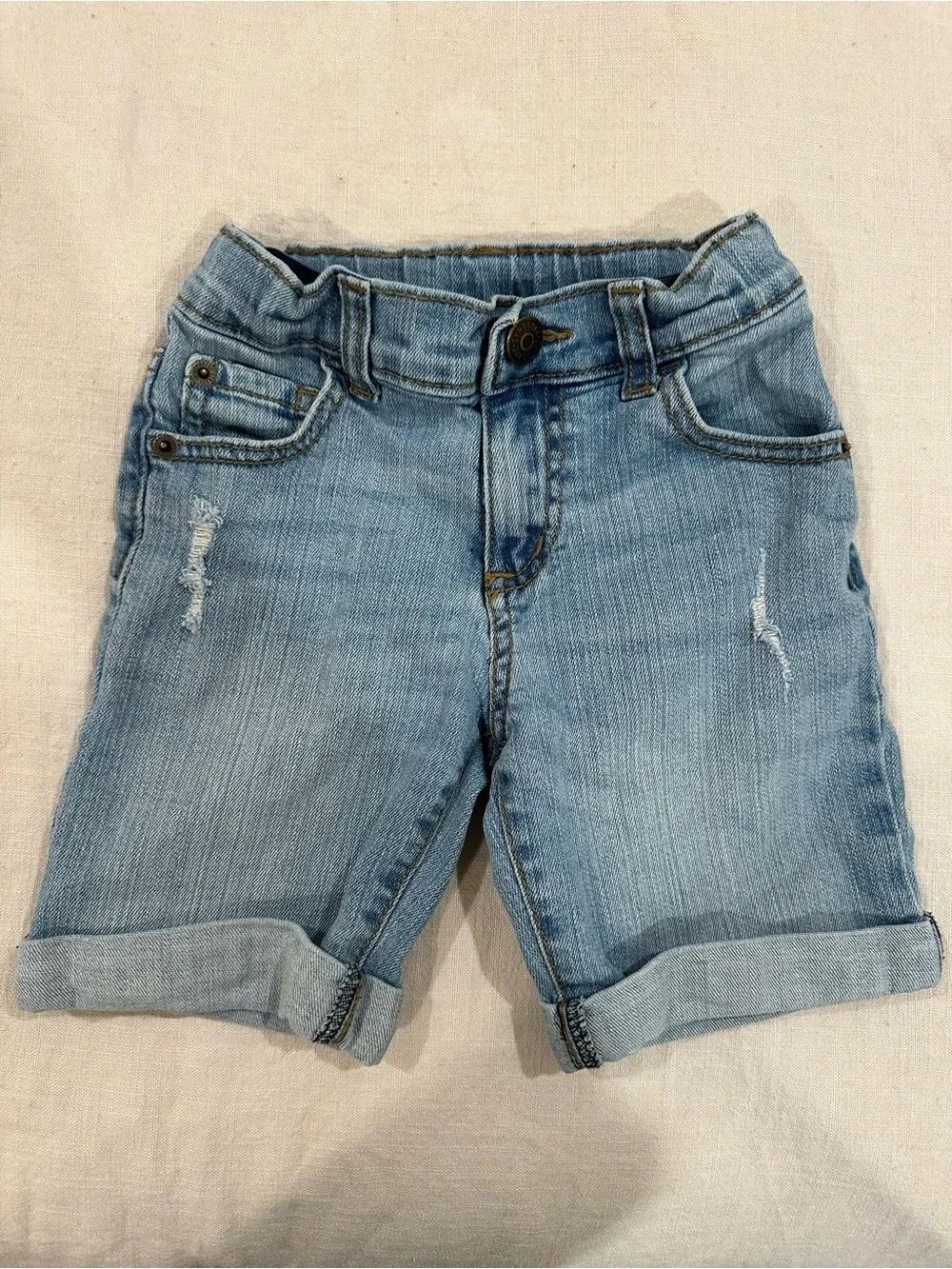 Gymboree Light Blue Denim Rolled Hem Skort